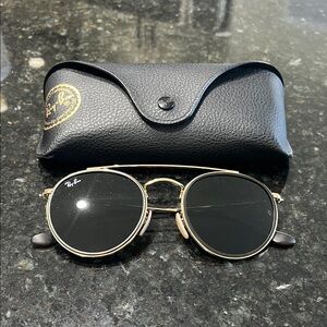 Ray-Ban 3647 Black and Gold Sunglasses with Case